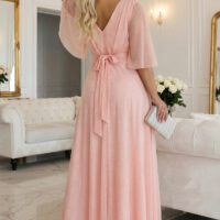 Numoco Basic Virsikukarva pikk sädelev pluss-suuruses kleit 654-4 16 Numoco Basic Virsikukarva pikk sädelev pluss-suuruses kleit 654-4