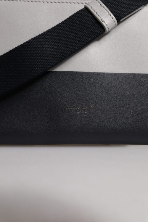 Dolce & Gabbana must-valge üleõlakott reljeefse logoga 3 Dolce & Gabbana must-valge üleõlakott reljeefse logoga