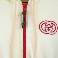 Gucci Kreemvalge kapuutsiga dressikomplekt Logo