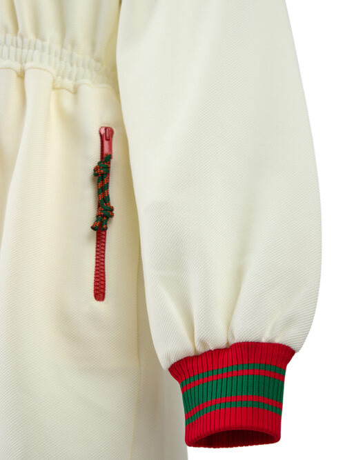 Gucci Kreemvalge kapuutsiga dressikomplekt Logo