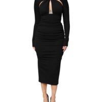 Dolce & Gabbana must ümbriskleit midi-pikkuses 9 Dolce & Gabbana must ümbriskleit midi-pikkuses