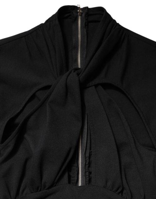 Dolce & Gabbana must ümbriskleit midi-pikkuses 7 Dolce & Gabbana must ümbriskleit midi-pikkuses