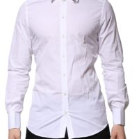 Dolce & Gabbana valge GOLD pikkade varrukatega pidulik särk