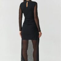 Makadamia must õhtukleit mudel 219536