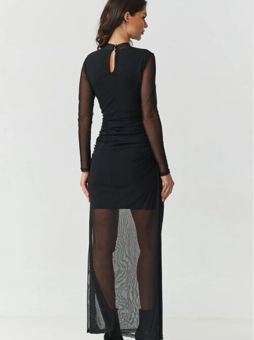 Makadamia must õhtukleit mudel 219536